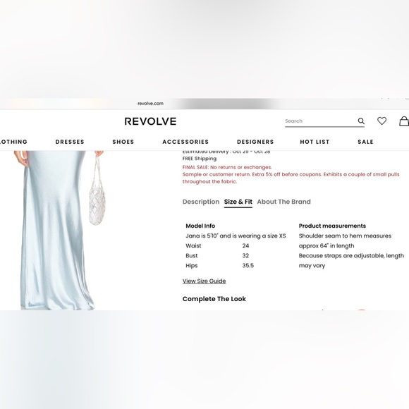 Revolve Whimsical Sky Blue Maxi Dress SzL,silk/satin Like,heavy Fancy Gown,Alani - Picture 11 of 11